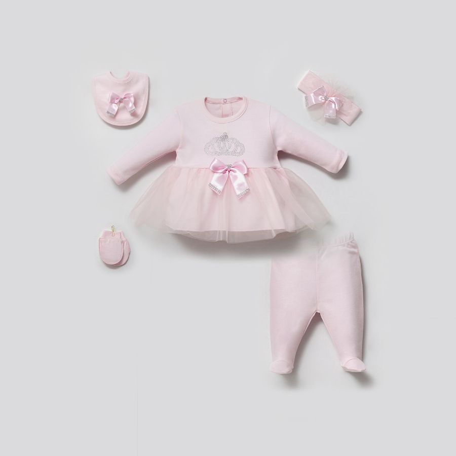 Picture of TAFYY BABY 30041 PINK Baby Suit