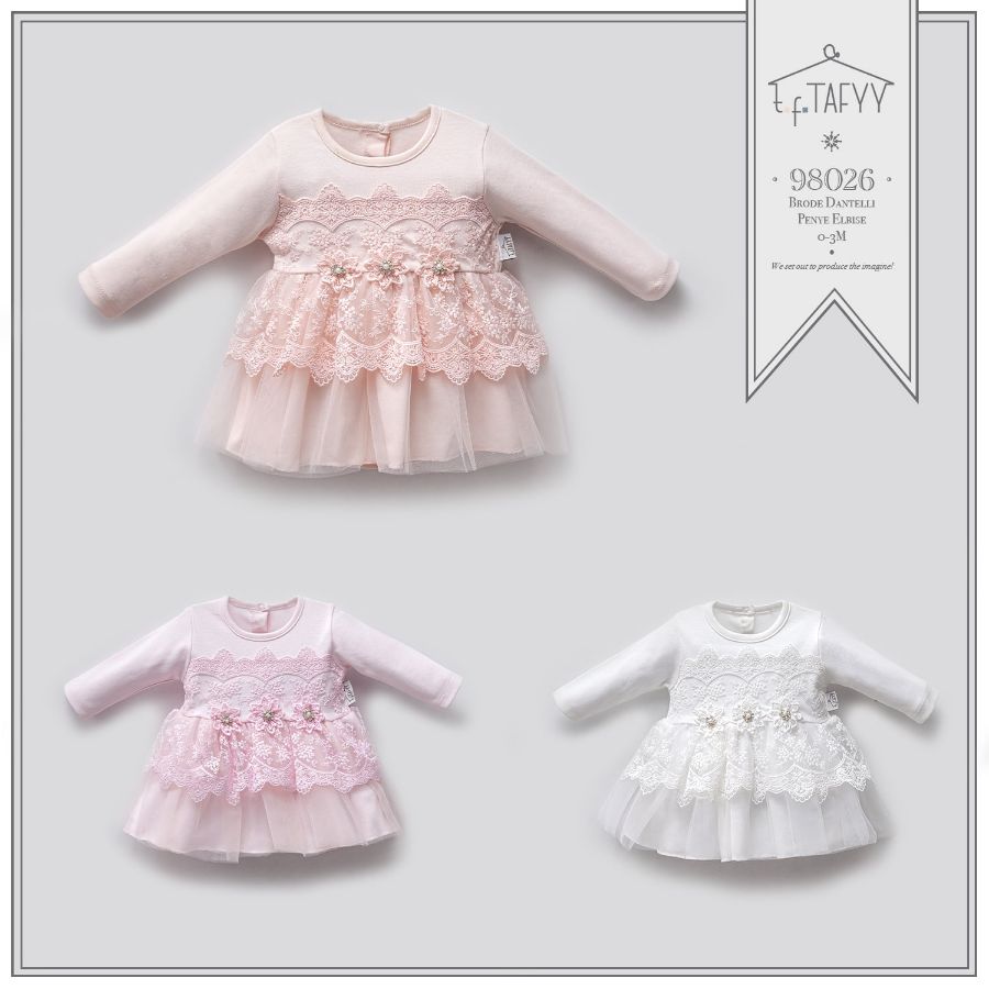 Picture of TAFYY BABY 98026 PINK Baby Dress