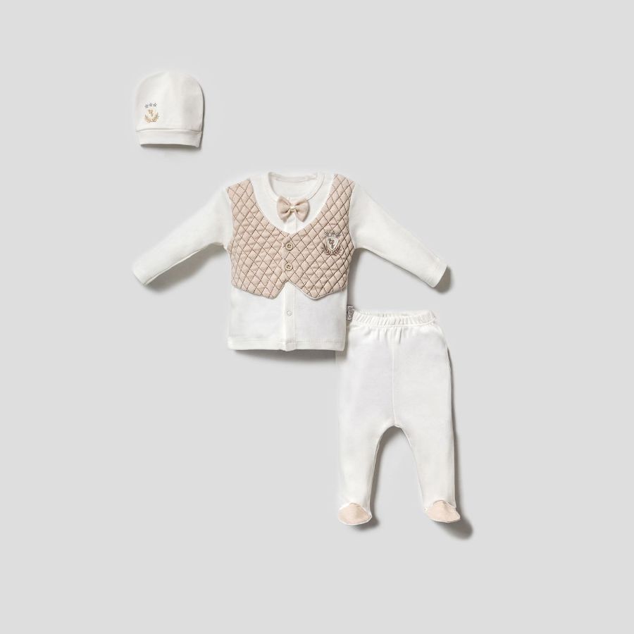 Picture of TAFYY BABY 60031 BEIGE Baby Suit