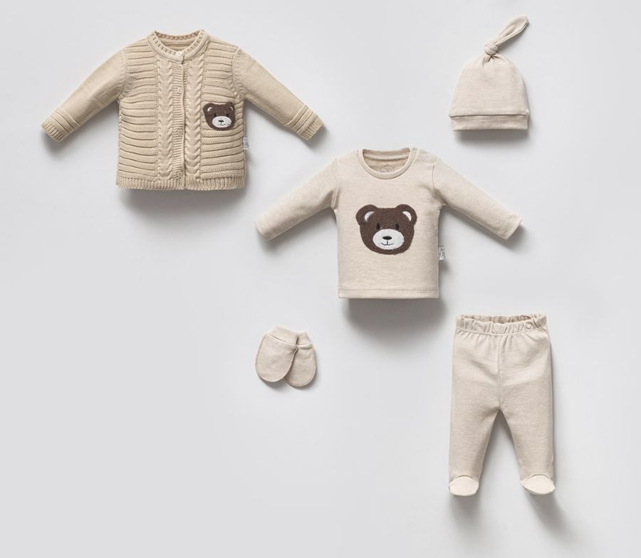 Picture of TAFYY BABY 30207 BEIGE Baby Suit