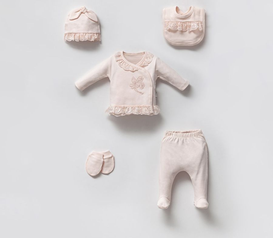 Picture of TAFYY BABY 30117 SALMON Baby Suit
