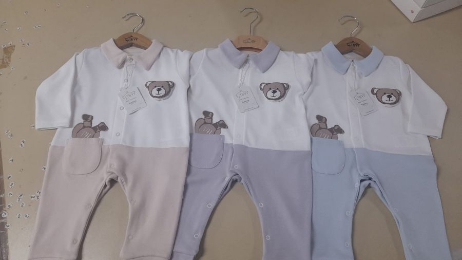 Picture of TAFYY BABY 50662 LIGHT BLUE Baby Overalls