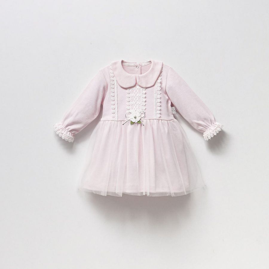 Picture of TAFYY BABY 90113 PINK Baby Dress