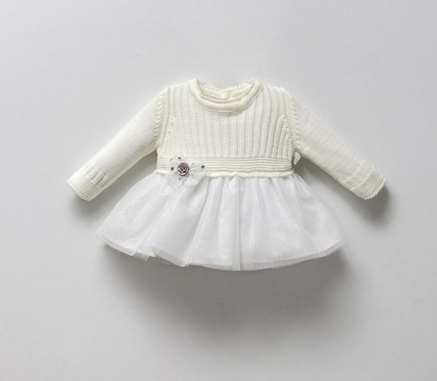 Picture of TAFYY BABY 90082 SILVER Baby Dress