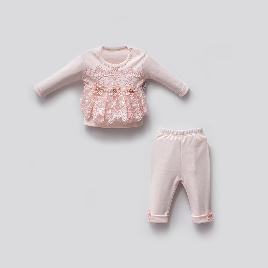 Picture of TAFYY BABY 60520 SALMON Baby Suit