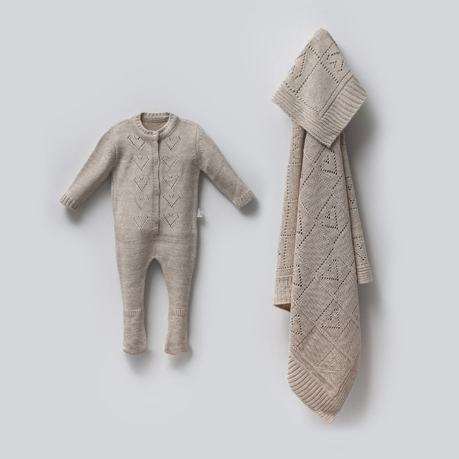 Picture of TAFYY BABY 14004 BEIGE Baby Suit
