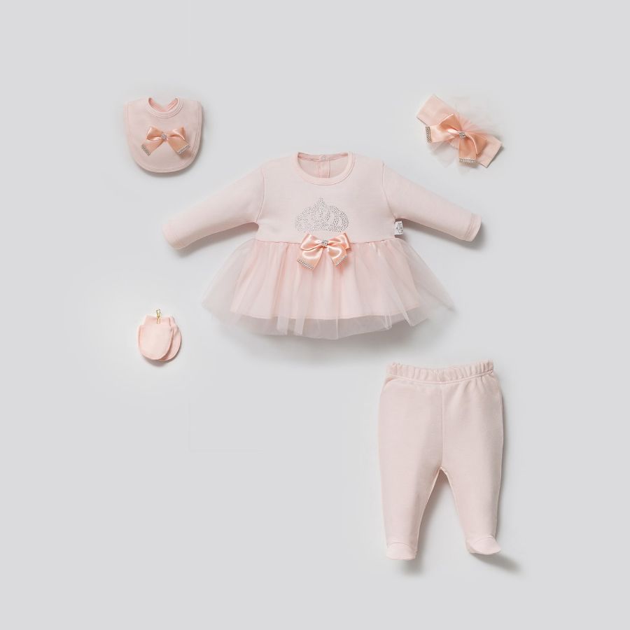 Picture of TAFYY BABY 30041 SALMON Baby Suit