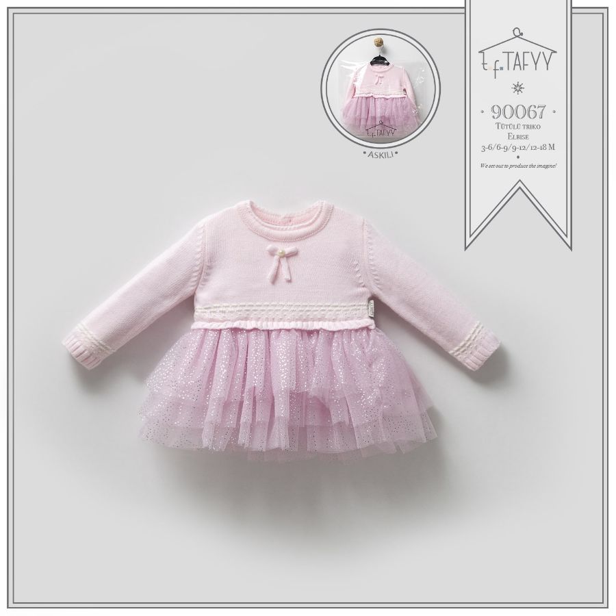 Picture of TAFYY BABY 90067 PINK Baby Dress
