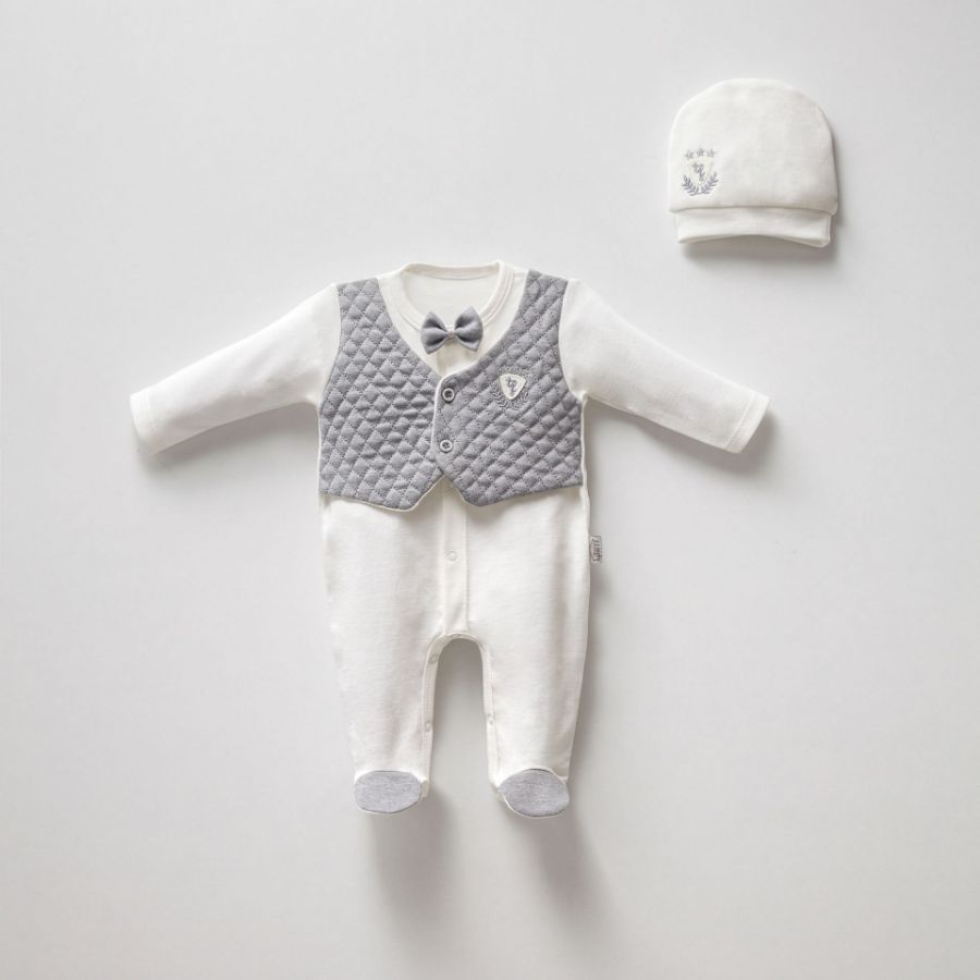 Picture of TAFYY BABY 50090 GREY Baby Overalls