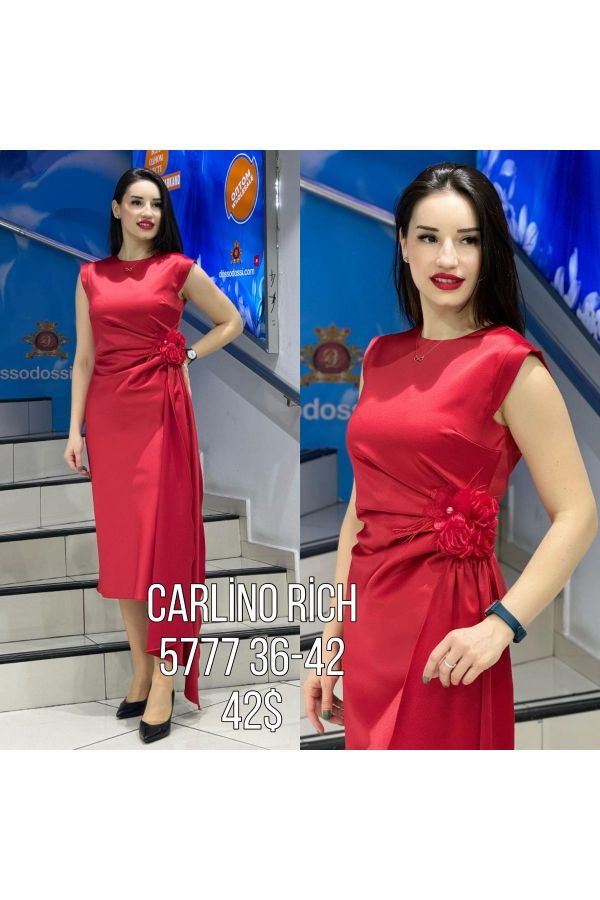 Carlino 5777 KIRMIZI Kadın Elbise resmi