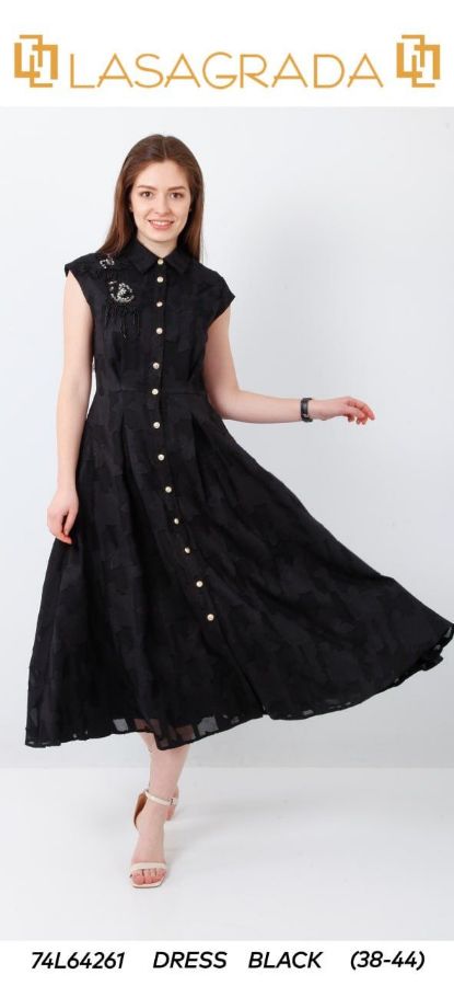 Picture of Lasagrada 74L64261 BLACK Women Dress