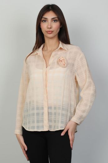 Picture of Modalinda 43214 BEIGE Women Blouse