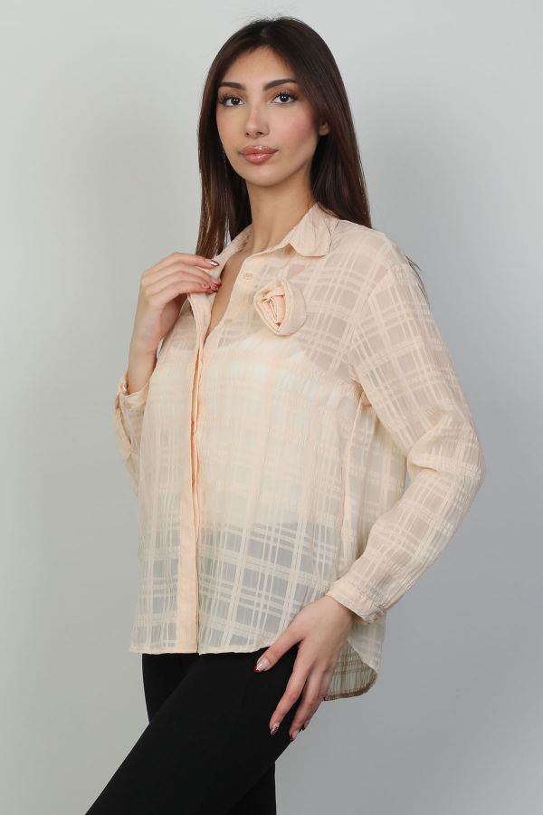 Picture of Modalinda 43214 BEIGE Women Blouse