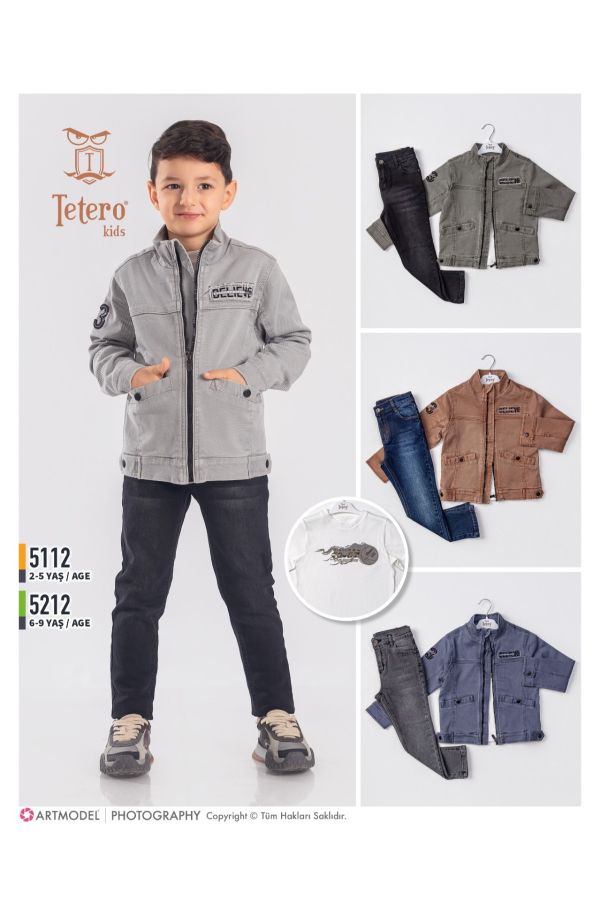 Изображение Tetero Kids 5112 СВЕТЛО-СЕРЫЙ Детский костюм для мальчиков
