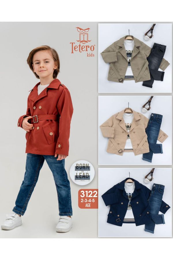 Изображение Tetero Kids 3122 БОРДОВЫЙ Детский костюм для мальчиков