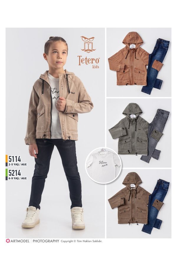 Picture of Tetero Kids 5114 BROWN Boy Suit