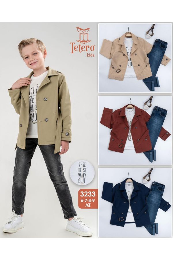 Изображение Tetero Kids 3233 БЕЖЕВЫЙ Детский костюм для мальчиков