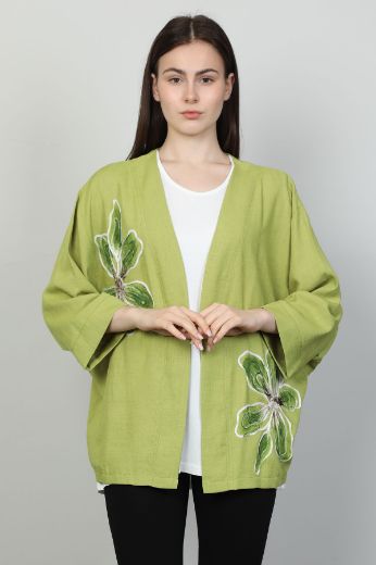 Picture of First Orme 372 PISTACHIO GREEN Women Kimono