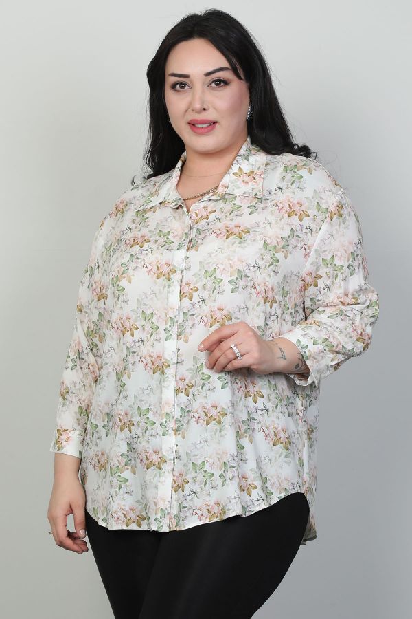 Изображение Modalinda 44208xl ХАКИ Женская блузка большого размера
