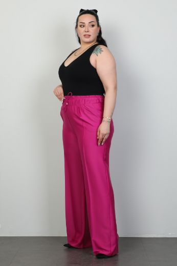 Picture of Fimore 2673-18xl PINK Plus Size Women Pants 