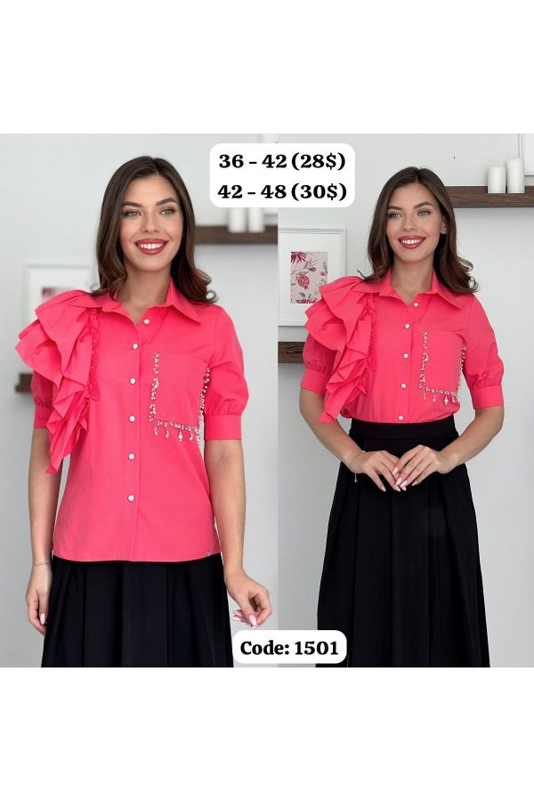 Picture of Of White 1501 PINK Women Shirt