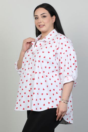 Изображение Modalinda 44288xl КРАСНЫЙ Женская блузка большого размера