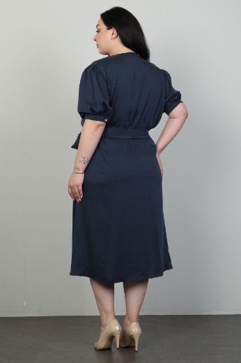 Изображение Samsara 04-6313xl ТЕМНО-СИНИЙ Женское платье большого размера 