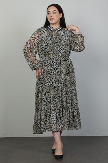 Picture of Roguee 2116xl KHAKI Plus Size Women Dress 