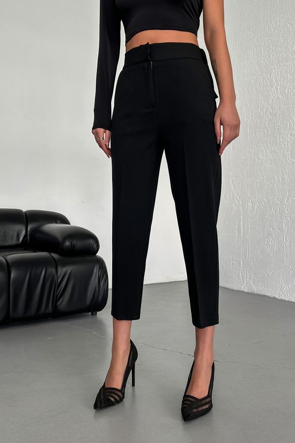 Picture of OUZ FASHION 24S321008 BLACK Women's Trousers