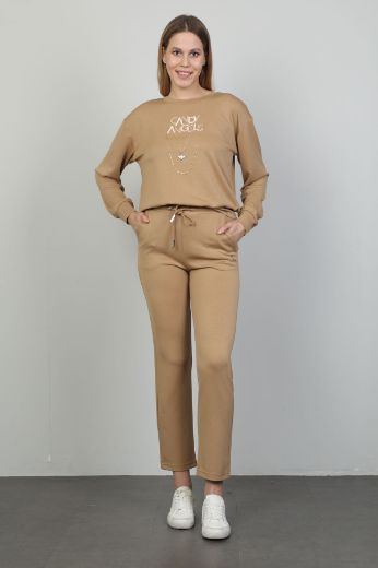 Picture of Candy Angels E863 BROWN Women Tracksuit Set