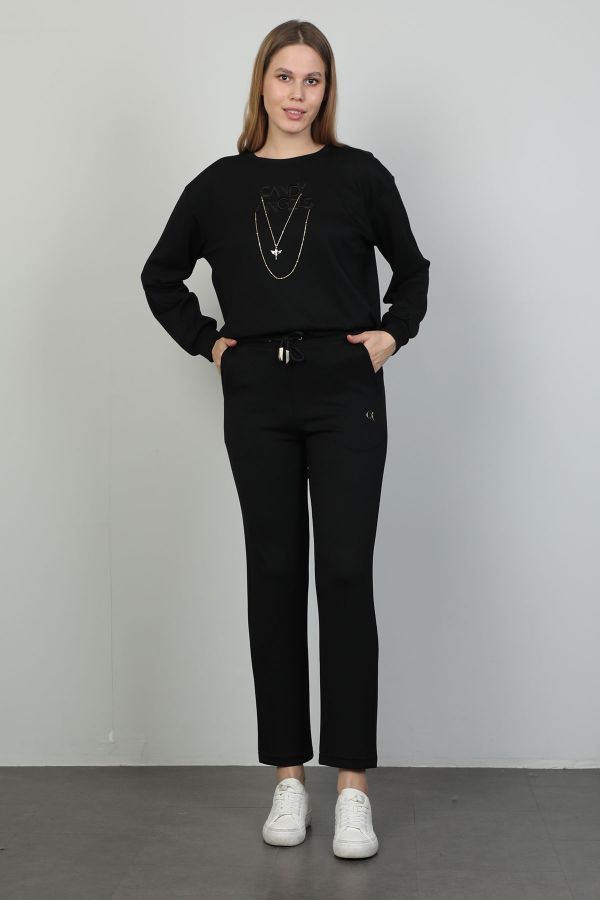 Picture of Candy Angels E863 BLACK Women Tracksuit Set