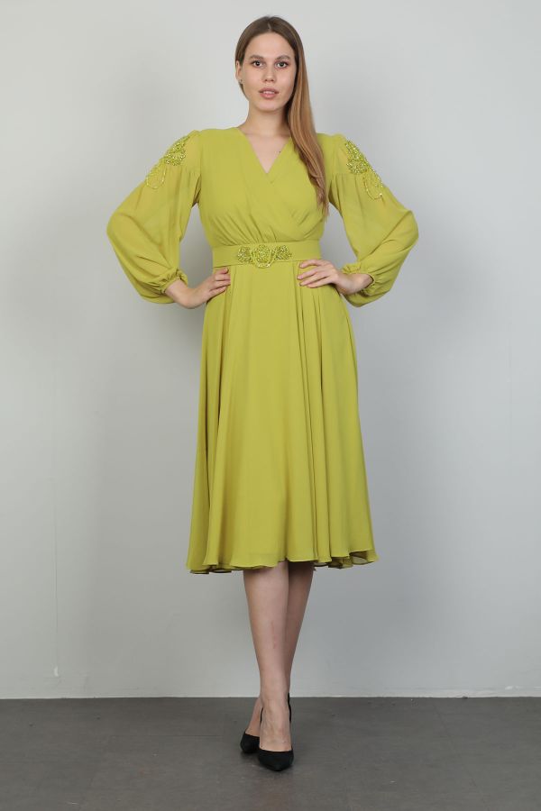 Изображение Dozza Fashion 2494 Фисташковый зеленый Женское Платье