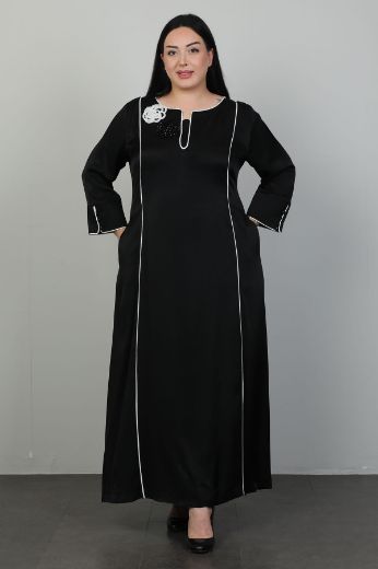 Изображение Dalida 47459xl ЧЕРНЫЙ Женское платье большого размера 