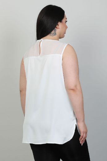 Изображение Nexx 40456xl ЭКРЮ Женская блузка большого размера