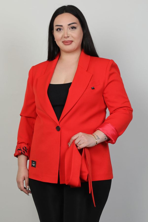 Picture of Pizara Line 76800xl RED Plus Size Women Jacket 