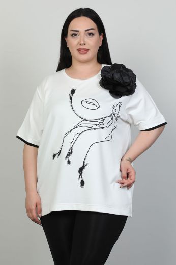Picture of Red Export Women P104xl ECRU Plus Size Woman T-Shirt