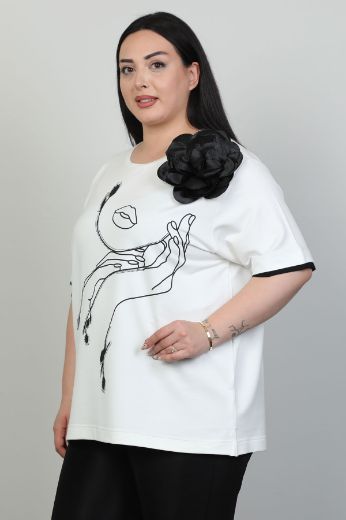 Picture of Red Export Women P104xl ECRU Plus Size Woman T-Shirt