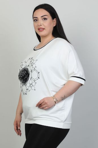 Picture of Red Export Women P100xl ECRU Plus Size Woman T-Shirt