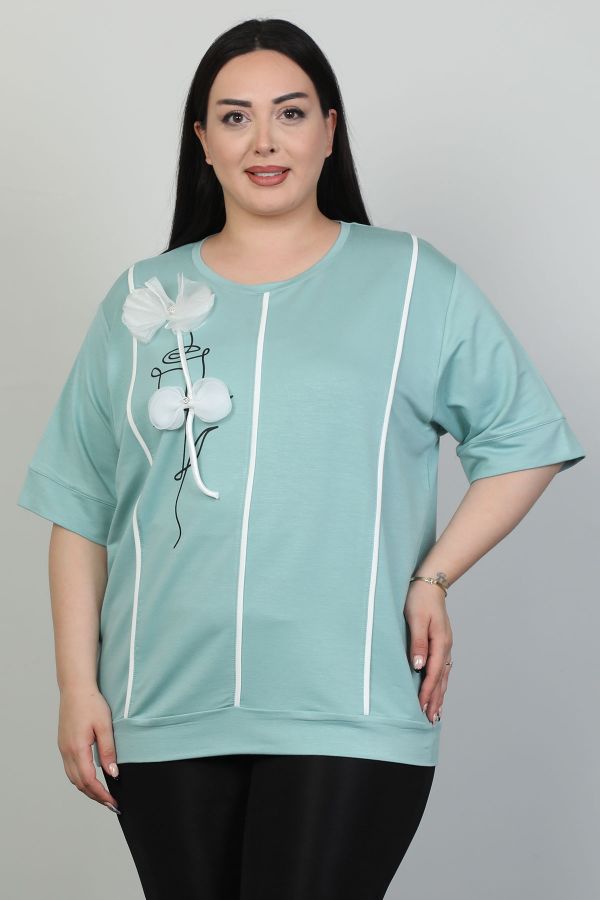 Picture of Red Export Women P102xl water green Plus Size Woman T-Shirt