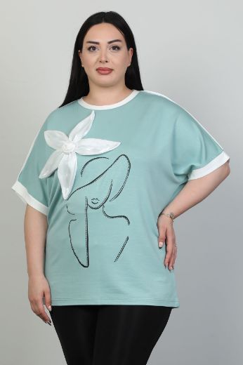 Picture of Red Export Women P105xl LIGHT BLUE Plus Size Woman T-Shirt