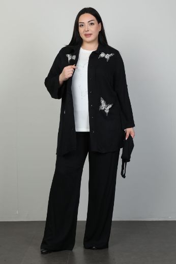 Picture of Roguee 24Y-1536xl BLACK Plus Size Women Suit