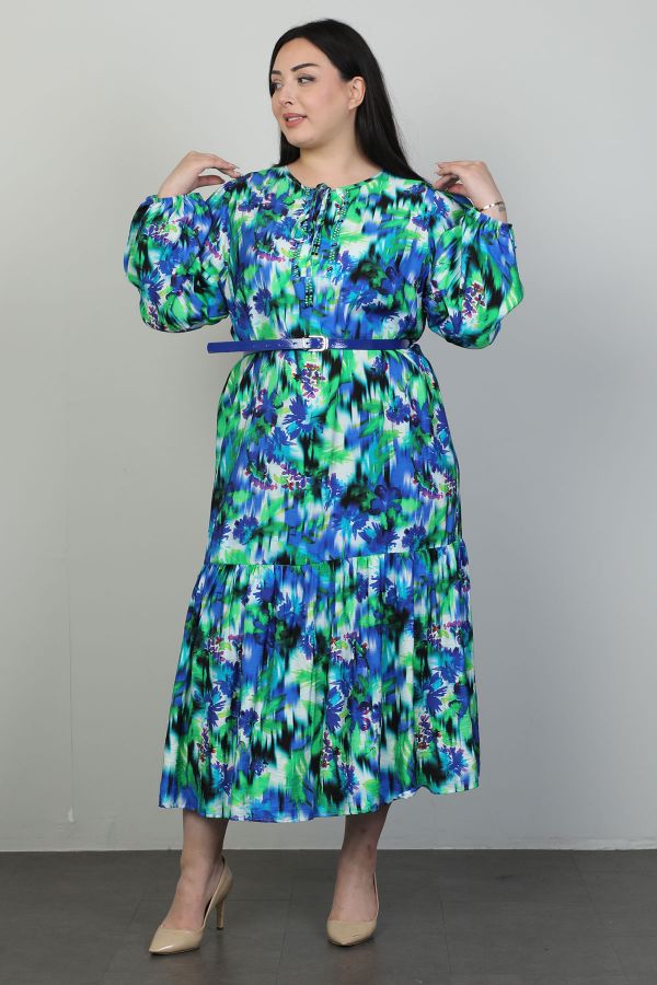 Picture of Roguee 2154xl BLUE Plus Size Women Dress 