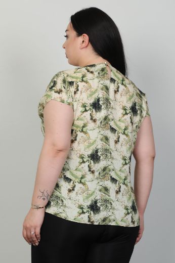 Изображение Modalinda 44340xl ХАКИ Женская блузка большого размера