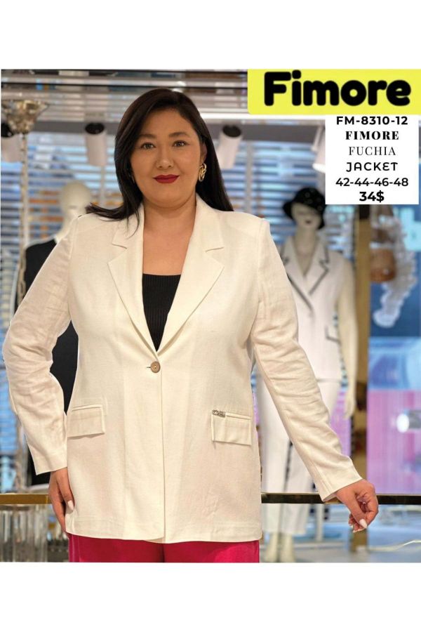 Picture of Fimore 8310-12 BEIGE Plus Size Women Jacket 