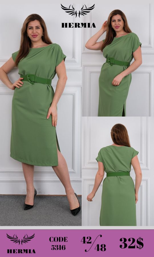 Изображение Hermia 5316xl ЗЕЛЕНЫЙ Женское платье большого размера 