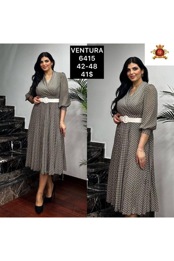 Ventura 6415xl HAKI Büyük Beden Kadın Elbise resmi