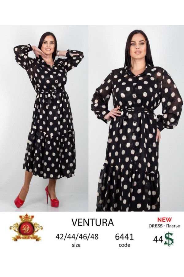 Изображение Ventura 6441xl ЧЕРНЫЙ Женское платье большого размера 