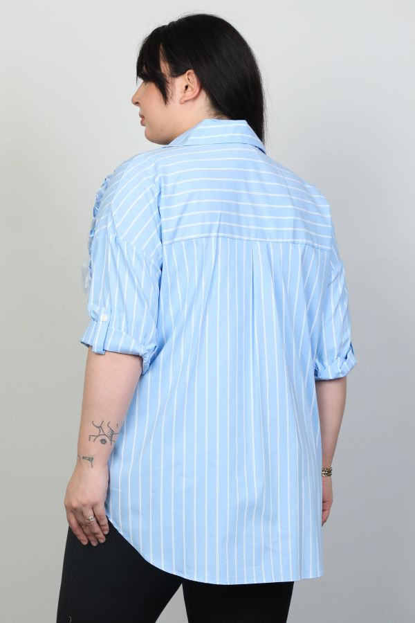 Picture of Aras 11332xl BLUE Plus Size Women Shirt 