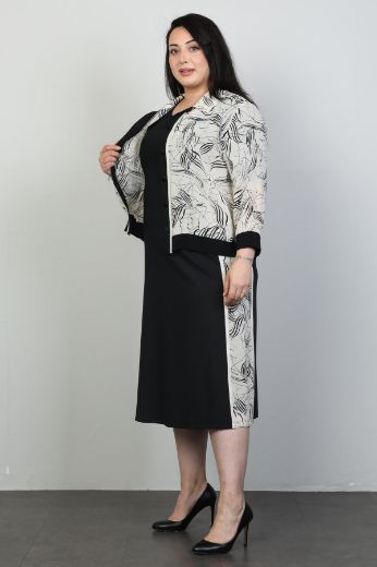 Picture of Dalida 47403xl BLACK Plus Size Women Suit