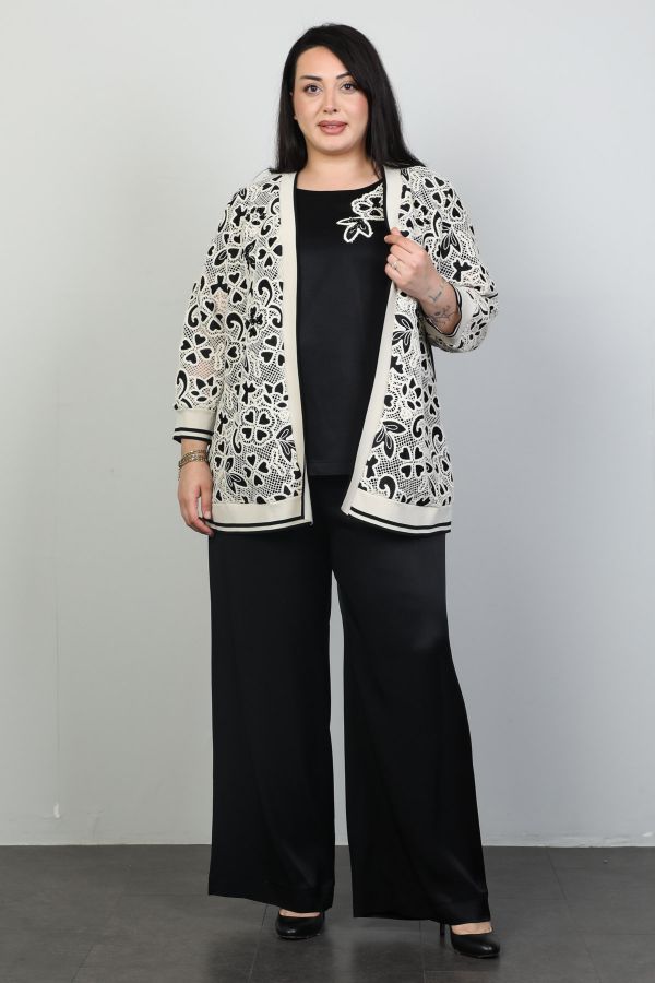 Picture of Dalida 47048xl BLACK Plus Size Women Suit